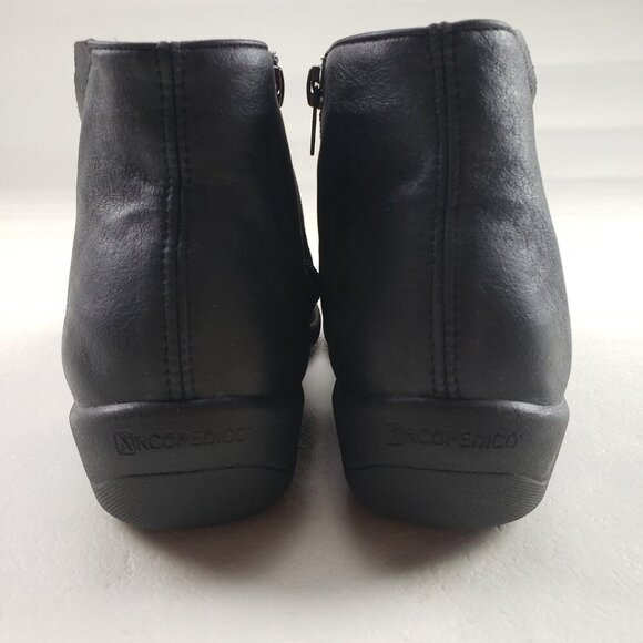 Arcopedico Ardales Lytech Ankle Boot Womens 9.5-10 EU 41 Black Side Zip Vegan - Picture 9 of 13